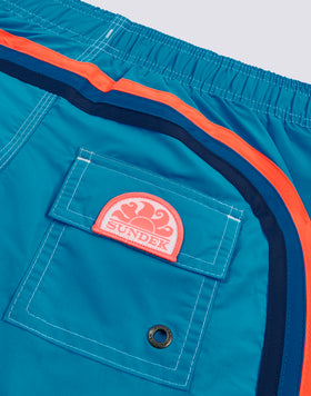 BAÑADOR NIÑO CORTO CON CINTURA ELÁSTICA ICONIC TAFFETA