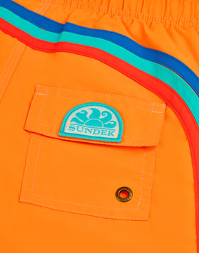 MAILLOT DE BAIN ENFANT COURT À TAILLE ÉLASTIQUE ICONIC TAFFETA