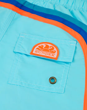 MAILLOT DE BAIN ENFANT COURT À TAILLE ÉLASTIQUE ICONIC TAFFETA