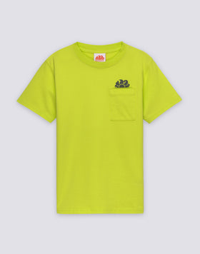 T-SHIRT ENFANT À MANCHES COURTES AVEC POCHE ET LOGO SUR LE DEVANT