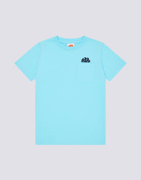BOYS' SHORT-SLEEVED T-SHIRT WITH POCKET AND LOGO ON THE FRONT