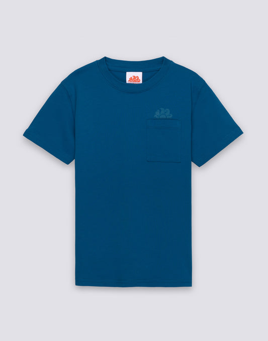 BOYS' SHORT-SLEEVED T-SHIRT WITH POCKET AND LOGO ON THE FRONT