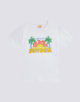T-SHIRT WITH ARCHIVAL PALM PRINT