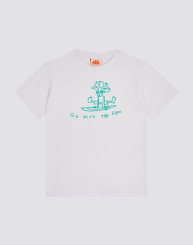 T-SHIRT CON STAMPA GO WITH THE FLOW