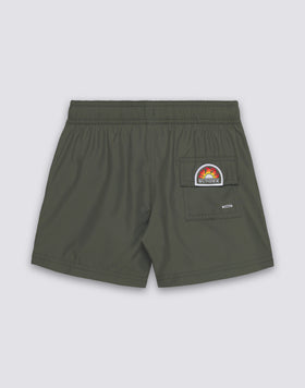 BAÑADOR PARA NIÑO DE POLIÉSTER RECICLADO REPREVE® CON DETALLES TRICOLORES