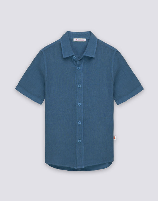 CHEMISE EN LIN À MANCHES COURTES POUR ENFANT
