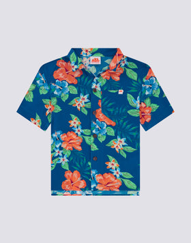 CHEMISE POUR ENFANT MODÈLE BOWLING AVEC IMPRIMÉ FLORAL