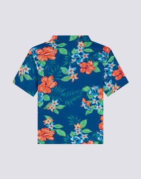 CHEMISE POUR ENFANT MODÈLE BOWLING AVEC IMPRIMÉ FLORAL
