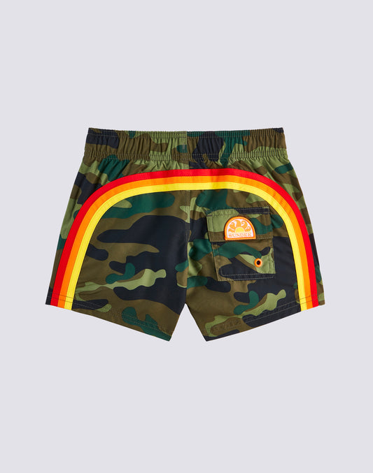 STRETCH WAIST SWIM TRUNKS