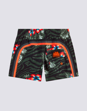 REPREVE® TRAJE DE BAÑO CORTO CON CINTURA ELÁSTICA Y ESTAMPADO JUNGLE HIBI