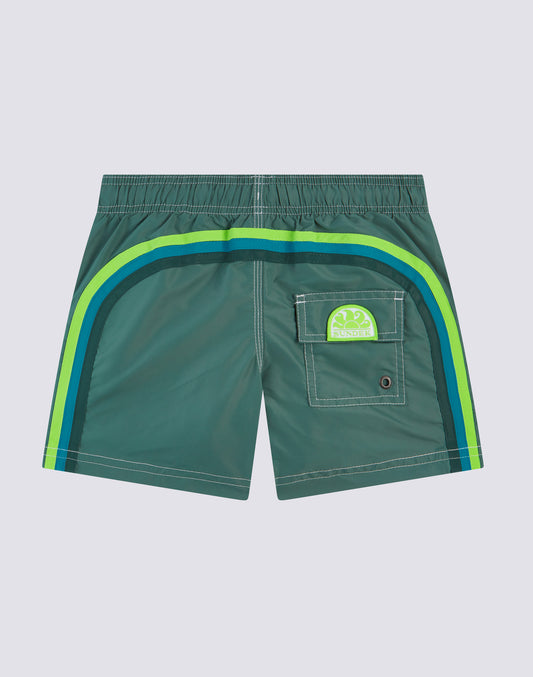 BAÑADOR NIÑO CORTO CON CINTURA ELÁSTICA ICONIC TAFFETA