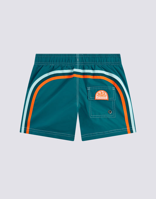 BAÑADOR NIÑO CORTO CON CINTURA ELÁSTICA ICONIC TAFFETA