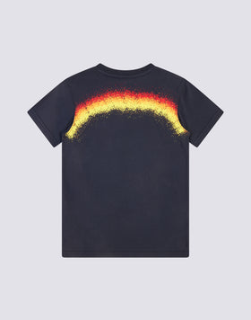 T-SHIRT MANICA CORTA CON RAINBOW EFFETTO SPRAY SUL RETRO