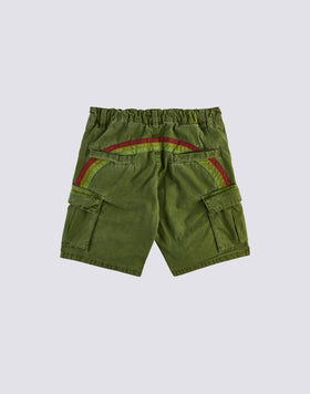 CARGO SHORTS IN GARMENT-DYED FABRIC WITH RAINBOW