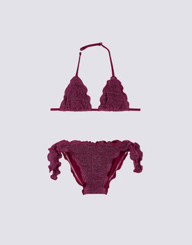 MINI MAGNOLIA BIKINI WITH TRIANGLE TOP AND PANTIES WITH BOWS