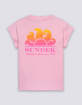 T-SHIRT BAMBINA CON LOGO DEGRADÉ