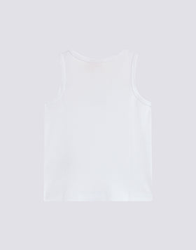 RIBBED TANK TOP WITH EMBROIDERED LOGO