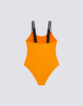 MAILLOT DE BAIN UNE PIÈCE AVEC BRETELLES MARQUÉES D'UN LOGO