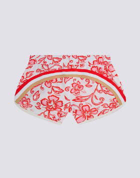 SHORT DE BAIN MARGATE POUR FILLE AVEC IMPRIMÉ HIBISCUS SK23