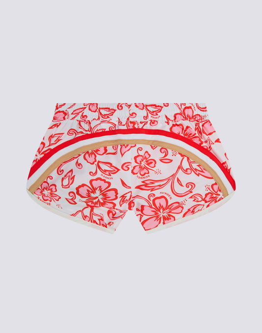 MARGATE GIRLS' SHORT BEACH SHORTS WITH HIBISCUS PRINT SK23