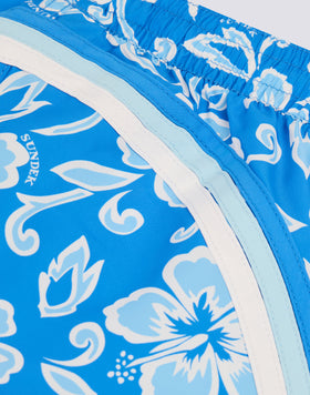 PANTALÓN CORTO DE MAR MARGATE PARA NIÑA CON ESTAMPADO HIBISCUS SK23