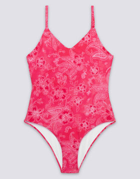MAILLOT DE BAIN ENTIER POUR FILLE À MOTIF HIBI PAISLEY