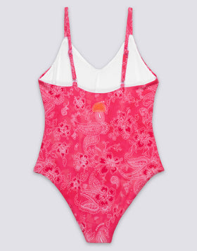 MAILLOT DE BAIN ENTIER POUR FILLE À MOTIF HIBI PAISLEY