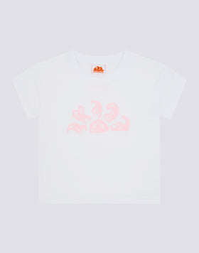T-SHIRT CONFORT POUR FILLE AVEC IMPRIMÉ MULTILOGO DANS LE DOS
