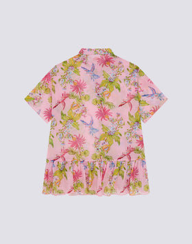 ROBE ASYMÉTRIQUE POUR FILLE IMPRIMÉ SWEET PARROT