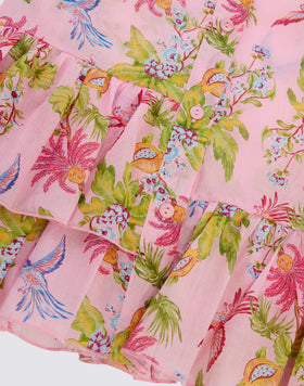 ROBE ASYMÉTRIQUE POUR FILLE IMPRIMÉ SWEET PARROT