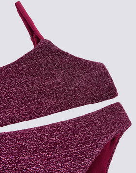 BIKINI WITH BANDEAU TOP AND FIXED BOTTOM