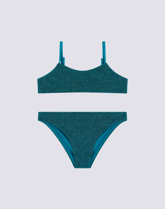 BIKINI WITH BANDEAU TOP AND FIXED BOTTOM