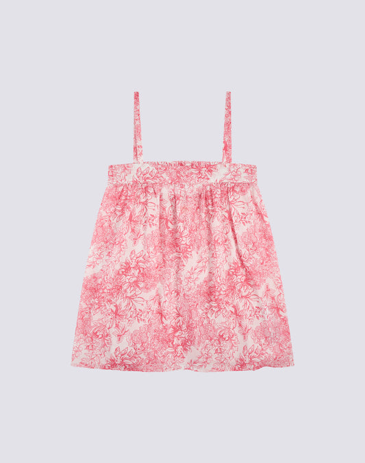 SLEEVELESS DRESS WITH FLEUR DE JOIE PRINT