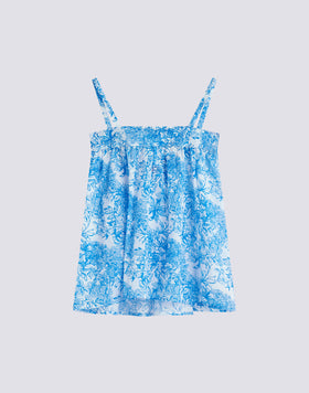 SLEEVELESS DRESS WITH FLEUR DE JOIE PRINT