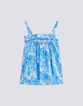 SLEEVELESS DRESS WITH FLEUR DE JOIE PRINT