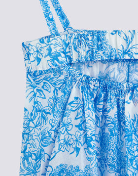 SLEEVELESS DRESS WITH FLEUR DE JOIE PRINT