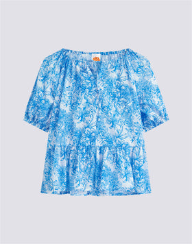 SLEEVELESS DRESS WITH FLEUR DE JOIE PRINT