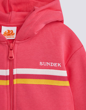 HOODIE WITH RAINBOW TRICOLOUR