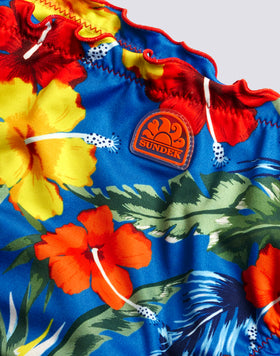 BIKINI FILLE IMPRIMÉ FLORAL BLEU MASTERPIECE