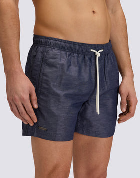 GOLDENWAVE MEN'S SHORT ELASTIC WAIST SWIMSUIT IN RECYCLED LINEN