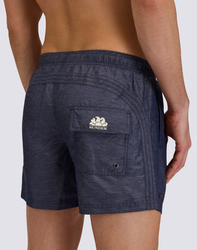 GOLDENWAVE MEN'S SHORT ELASTIC WAIST SWIMSUIT IN RECYCLED LINEN