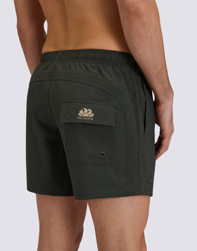 MAILLOT DE BAIN COURT À TAILLE ÉLASTIQUE GOLDENWAVE UNI 4WAY STRETCH