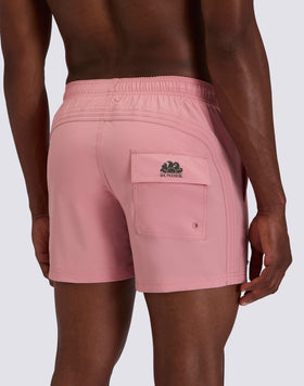 MAILLOT DE BAIN COURT POUR HOMME GOLDENWAVE AVEC TAILLE ÉLASTIQUE, COULEUR UNIE 4WAY STRETCH