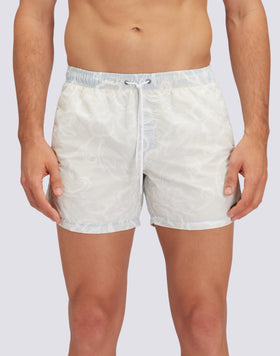 SK23 PRINT SHORT SWIMSHORTS ELASTIC WAIST ICONIC TAFFETA GOLDENWAVE 