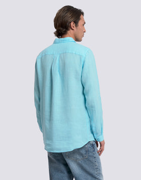 MEN'S GARMENT-DYED LINEN SHIRT