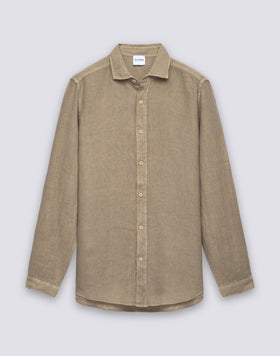 CHEMISE EN LIN TEINTE EN PIÈCE POUR HOMME