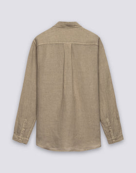 CHEMISE EN LIN TEINTE EN PIÈCE POUR HOMME