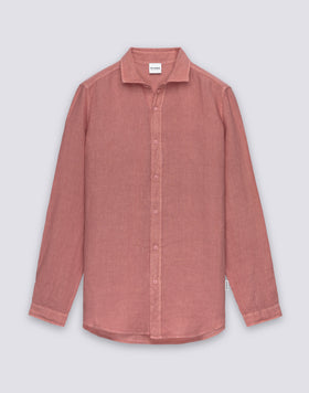 CHEMISE EN LIN TEINTE EN PIÈCE POUR HOMME