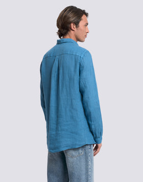 CHEMISE EN LIN TEINTE EN PIÈCE POUR HOMME