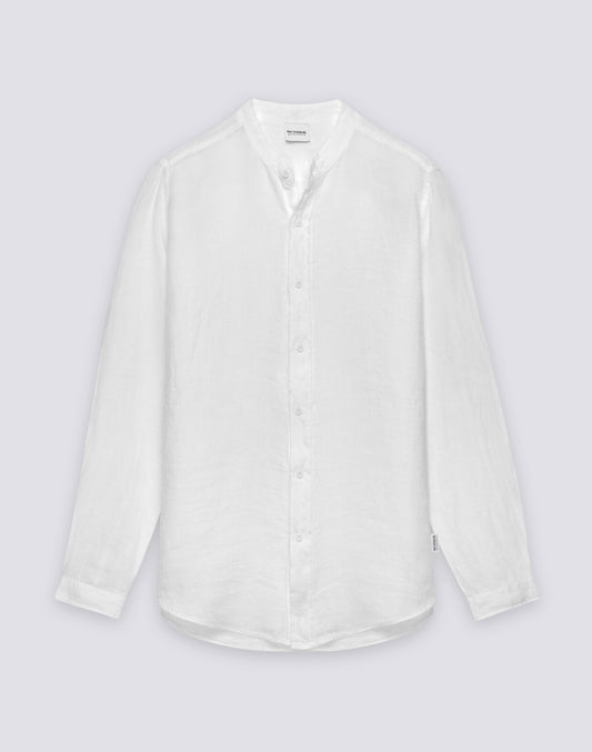 CAMICIA DA UOMO ALLA COREANA IN LINO TINTO CAPO